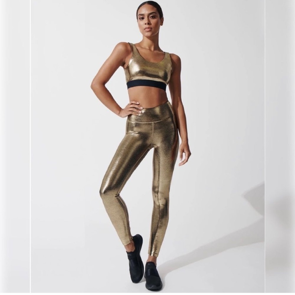 Heroine Sport Marvel High Waisted Gold Leggings